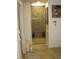 A view of the bathroom leading to the shower featuring stylish tiling at 9045 Stones Bluff Pl, Indianapolis, IN 46113
