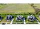 Aerial view of gray roof homes with lush green yards and landscaping at 1051 Margate Dr, Greenwood, IN 46143