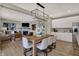 Open concept living area featuring kitchen, dining and living room with a fireplace at 10805 Soda Creek Ct, Indianapolis, IN 46239