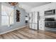 Stylish kitchen featuring stainless steel appliances, a wine rack, and modern finishes at 18771 Northridge Dr, Noblesville, IN 46060