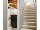 Stairway leading to basement rec room at 3818 Kessler Boulevard East Dr, Indianapolis, IN 46220