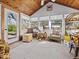 Cozy sunroom with wood paneling, natural light, and comfortable seating, perfect for relaxation at 390 Lakeview Dr, Noblesville, IN 46060