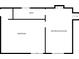 Downstairs floor plan features bath, bedroom, recreation room, and stair access at 5014 Dawn St, Anderson, IN 46013