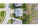 Aerial view of a house and surrounding neighborhood with mature trees at 5924 Skyward Ln, Indianapolis, IN 46234