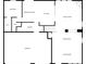 Detailed floor plan of the home's first floor, showcasing bedroom, kitchen and living areas at 5924 Skyward Ln, Indianapolis, IN 46234