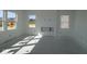Bright living room with large windows and a fireplace, ready for personalization and finishing touches at 6120 Paperbark Way, Indianapolis, IN 46259