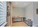 Bright office space with hardwood floors, desk, and storage space at 620 Pomeroy St, Indianapolis, IN 46202