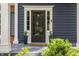Elegant front door with decorative trim, lion knocker, and potted plants adding charm at 654 E 79Th St, Indianapolis, IN 46240