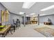 Finished basement with a pool table, ping pong table, bar table, neutral carpet, and recessed lighting at 7323 Elm Ridge Dr, Indianapolis, IN 46236