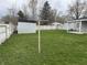 Large backyard with green grass, a storage shed, and ample space at 823 N Noble St, Greenfield, IN 46140