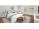 Stylized bedroom featuring neutral walls, carpeted floors, and recessed lighting at 90 S Morgantown Rd, Greenwood, IN 46142