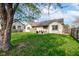 A spacious backyard with a patio area, perfect for outdoor entertaining and relaxation at 990 Bull Run W Dr, Greenwood, IN 46143