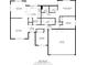 Detailed floor plan showcasing the layout of the home, including dimensions of the rooms at 990 Bull Run W Dr, Greenwood, IN 46143