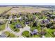 Aerial view of a neighborhood featuring mature trees, landscaping, and lush green lawns at 10417 Mayapple Ct, Noblesville, IN 46060
