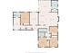 Detailed floor plan showcasing the layout of bedrooms, bathrooms, kitchen, and living spaces at 11415 Central E Dr, Carmel, IN 46032
