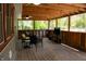Inviting screened patio featuring comfortable seating and a ceiling fan for relaxation at 1410 E 75Th St, Indianapolis, IN 46240