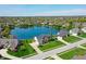 Stunning aerial view of a lakeside community with well-maintained homes and lush green landscapes on a sunny day at 14386 Salem E Dr, Carmel, IN 46033