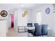 Bright dining area with a modern table set and stylish decor elements at 14429 Banister Dr, Noblesville, IN 46060