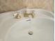 Close-up on elegant sink with vintage brass fixtures and stylish faucet on a white sink at 23 N West St, Shelbyville, IN 46176