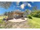 A covered patio with an outdoor fireplace and seating area, perfect for entertaining at 260 17Th St, Columbus, IN 47201