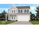Charming two-story home features a covered porch, two-car garage, and neutral color palette at 288 Commodore Dr, Pittsboro, IN 46167