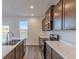 Modern kitchen featuring stainless steel appliances, sink and spacious countertop at 288 Commodore Dr, Pittsboro, IN 46167