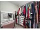 Well-organized walk-in closet with lots of space for storage and getting ready at 3286 Hemlock St, Whiteland, IN 46184