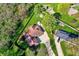 Aerial view of a home highlighting its location, surrounding greenery, and spacious, fenced yard at 360 Hope Ct, Greenwood, IN 46142