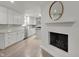 Modern kitchen featuring white cabinetry, quartz countertops and stainless steel appliances at 360 Hope Ct, Greenwood, IN 46142