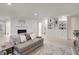 Comfortable living room with hardwood floors, fireplace, and built-in shelving at 360 Hope Ct, Greenwood, IN 46142