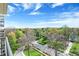 Scenic aerial view highlighting lush green surroundings and tree-lined streets near the property at 4000 N Meridian St # 9E, Indianapolis, IN 46208