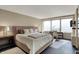 Bedroom with large windows, desk, and neutral tones at 4000 N Meridian St # 9E, Indianapolis, IN 46208
