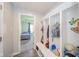 Mudroom with built in storage and hooks offers a stylish and practical organization solution for busy families at 403 N Crystal Dr, Fortville, IN 46040