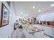 Modern kitchen with granite countertops and white cabinets with tile backsplash at 4411 Rotterdam Dr, Indianapolis, IN 46228