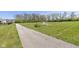 Community walking path beside a pond with a fountain and lush green space at 5635 Pennycress Dr, Noblesville, IN 46062