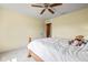 Bedroom featuring a Queen bed, light colored walls and a ceiling fan at 5635 Pennycress Dr, Noblesville, IN 46062
