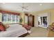 Large main bedroom featuring double doors to the backyard at 6829 Whitetail Woods Ct, Bargersville, IN 46106