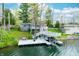 Beautiful waterfront property with private dock, boat lift and lakeside access at 7456 Heather Ct, Nineveh, IN 46164