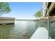 Picturesque lake view showcasing the tranquil waterfront, private dock, and serene natural surroundings at 7456 Heather Ct, Nineveh, IN 46164