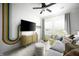 Fun bonus room with modern decor, cozy seating, and scenic views from the windows at 769 Rose Garden Way, Westfield, IN 46074