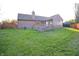 Backyard with tall green grass and the back of a home at 8911 Country Walk Ct, Indianapolis, IN 46227