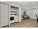 Laundry room featuring a washer, dryer, and wood look flooring at 9309 Golden Woods Dr, Indianapolis, IN 46268