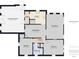 Here is a floorplan of the home, with an enclosed sunroom, kitchen, living room, two bedrooms and one bathroom at 1327 Lindberg Rd, Anderson, IN 46012