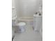 Bathroom featuring white subway tiles, a white vanity, and a toilet at 1378 Hannibal St, Noblesville, IN 46060