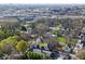 Stunning aerial view of the property with mature trees and highway access to the city in the background at 1404 Broadway St # Apt G, Indianapolis, IN 46202