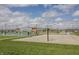 View of the basketball court, sport courts, and field house at Finch Creek Park at 16080 Cabin Hill Dr, Noblesville, IN 46060