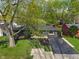 Aerial view of a property with mature trees and great landscaping at 165 N 9Th St, Zionsville, IN 46077