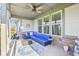 Relaxing covered patio with a stylish seating area, rug, and modern decor at 1973 Mobley Dr, Westfield, IN 46074