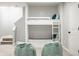 Charming bedroom featuring built-in bunk beds, adding a cozy and space-saving design element to the room at 2785 W High Grove Cir, Zionsville, IN 46077