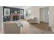 Inviting living room featuring a brick fireplace with built-in shelving and neutral decor at 3221 Washington St, Columbus, IN 47203